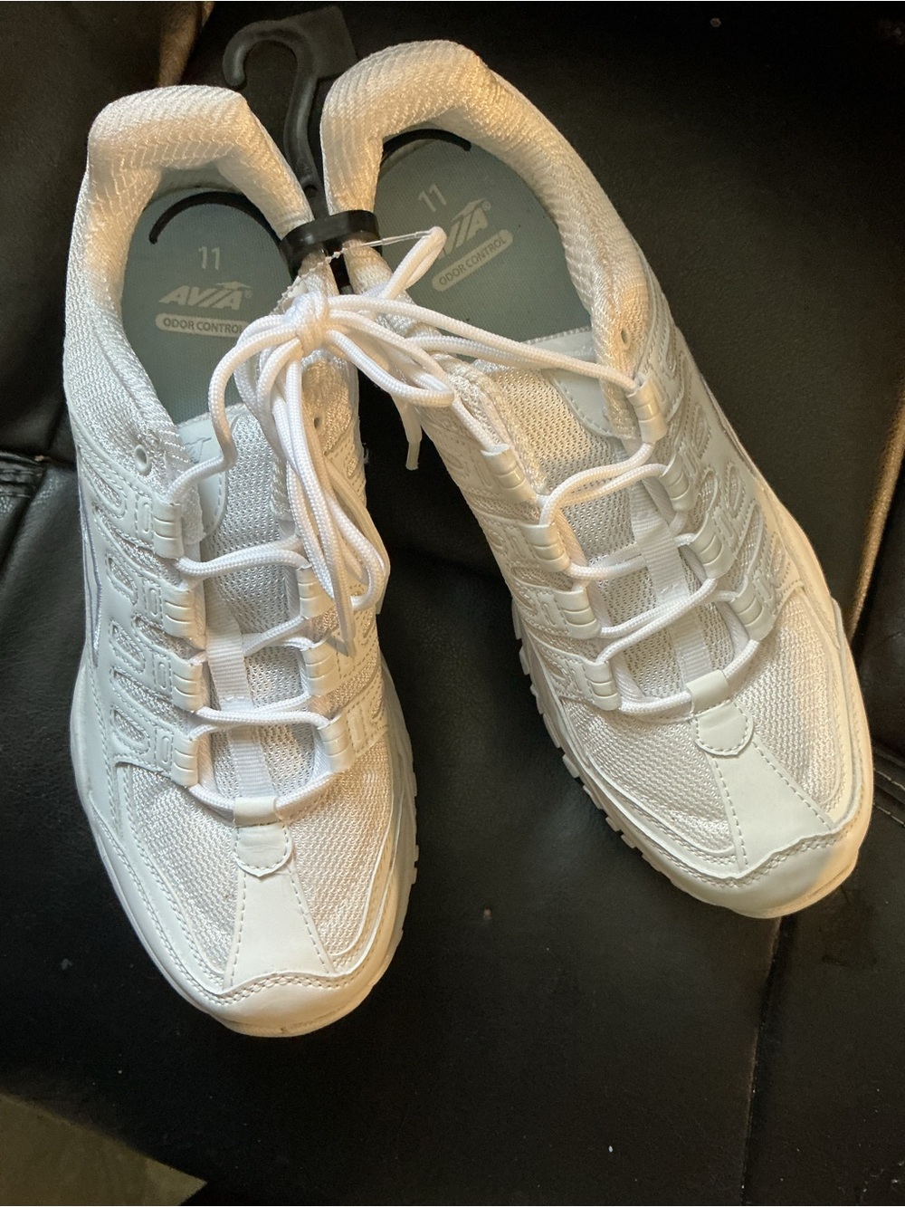 Avia women White Mesh Lace-Up Sneakers